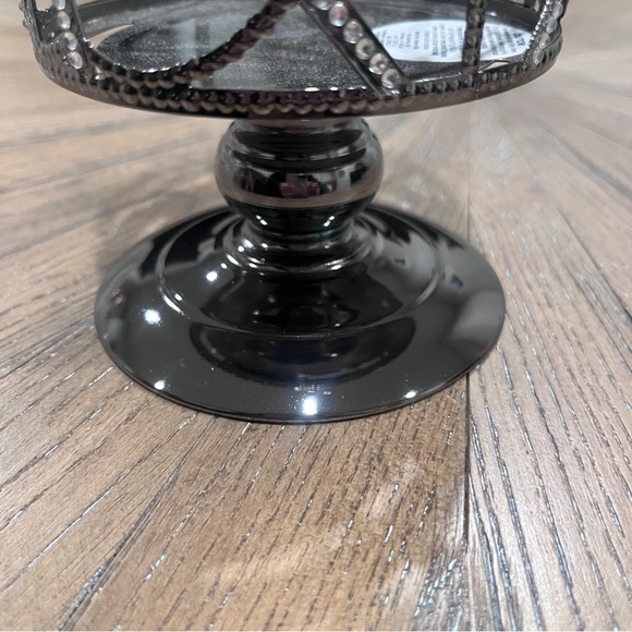 Bath & Body Works Halloween Purple Gem Silver Spider Web 3-Wick Candle Pedestal - Picture 10 of 15